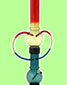 Acrylic Large Double Bubble Bong - click to compare prices